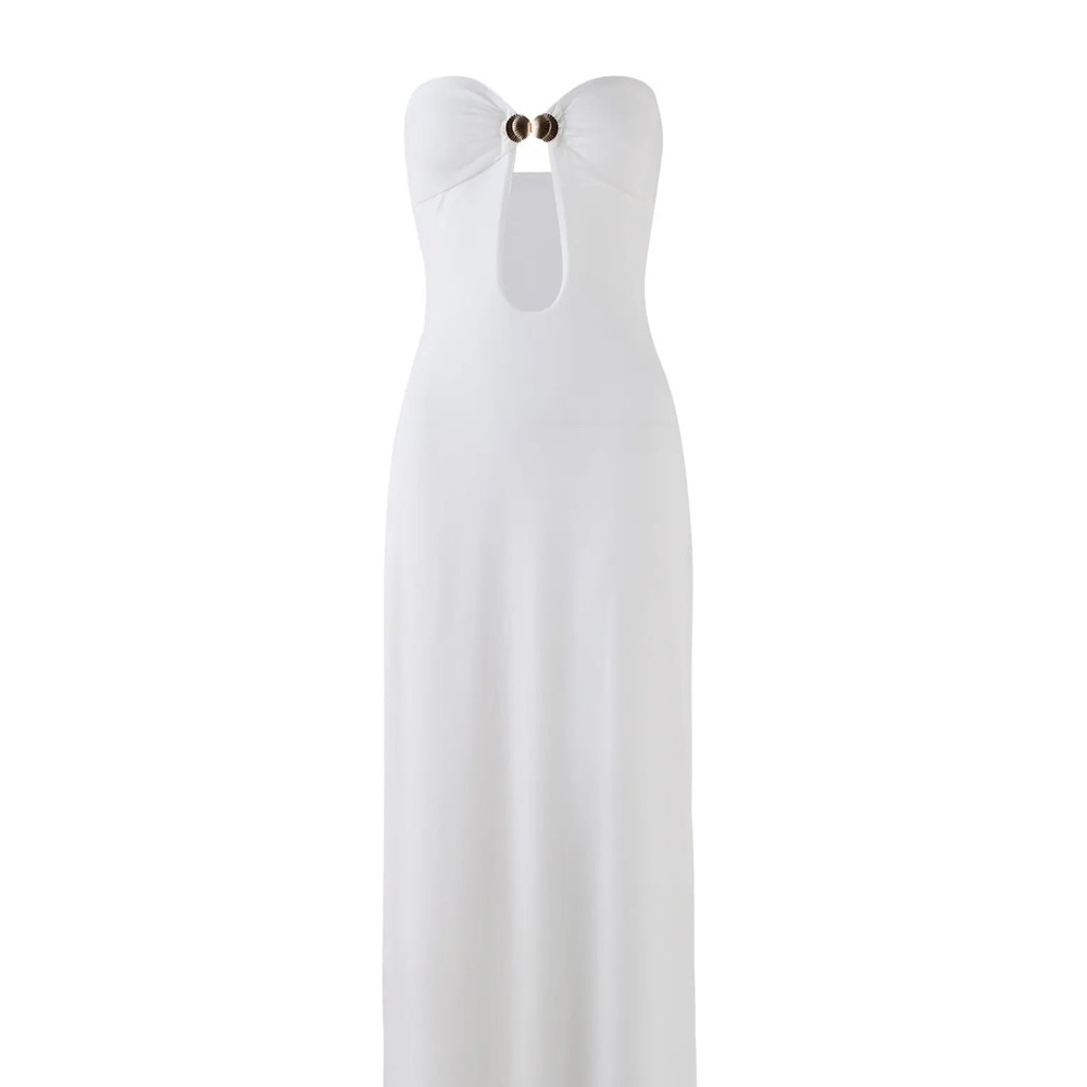 Elegant White Strapless Dress